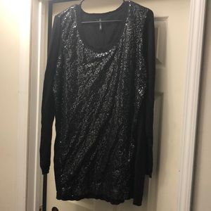 Black sequence blouse